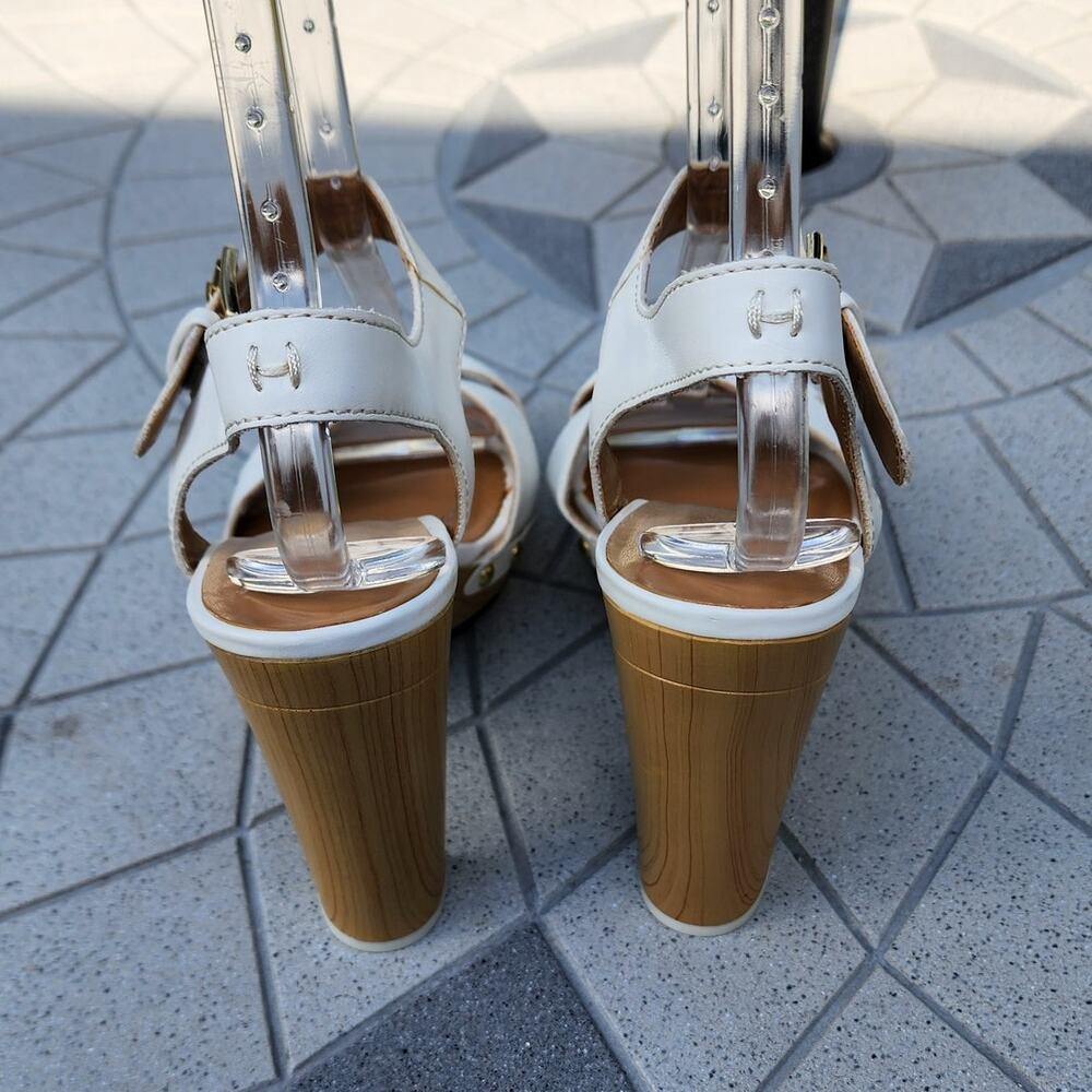 Tommy Hilfiger Whitnee Slingback Wooden Heel Sandals 9.5 - Picture 8 of 13